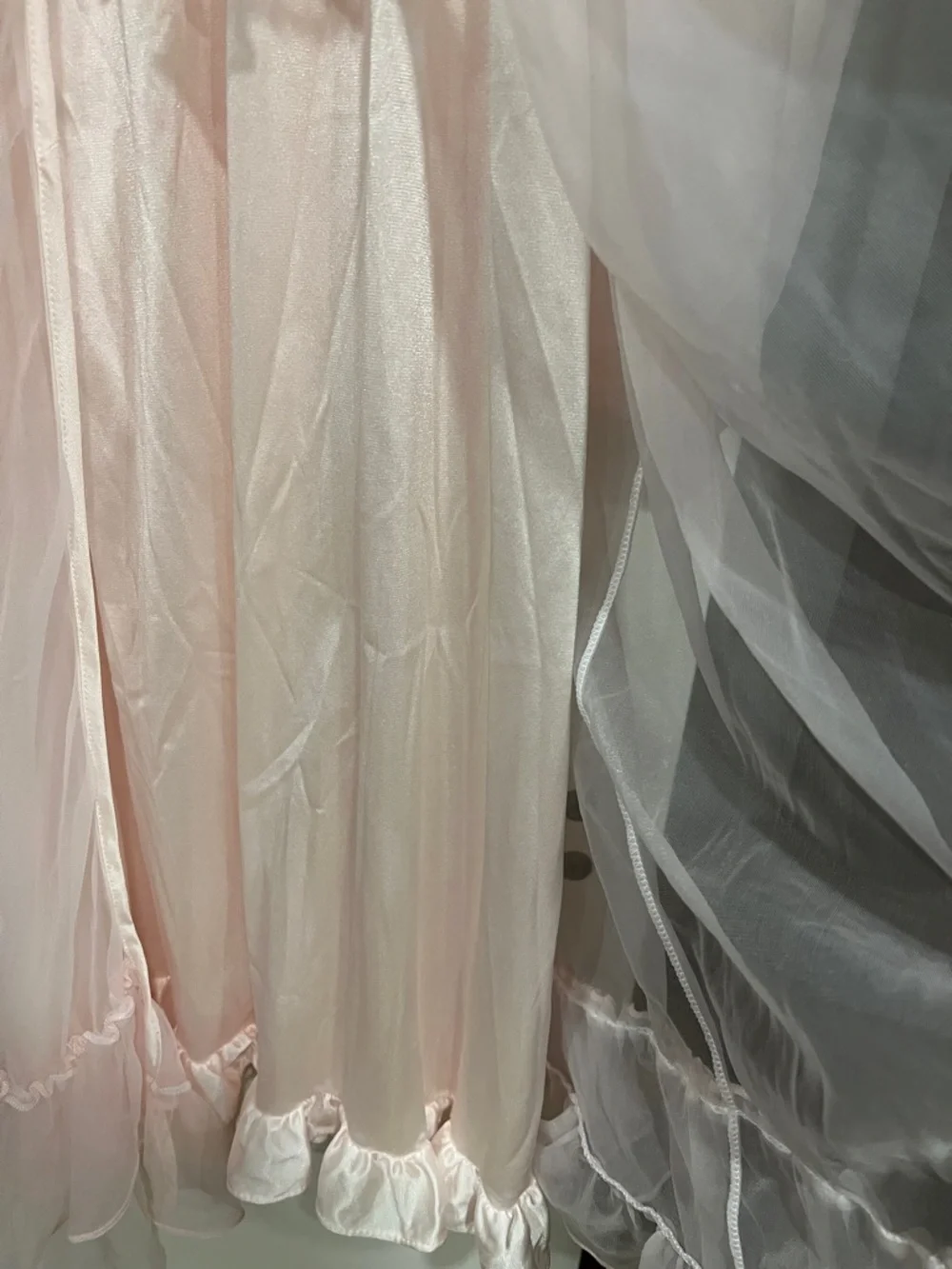 Sheer Ruffled Nightgown and Robe Set - Picture 4 of 4